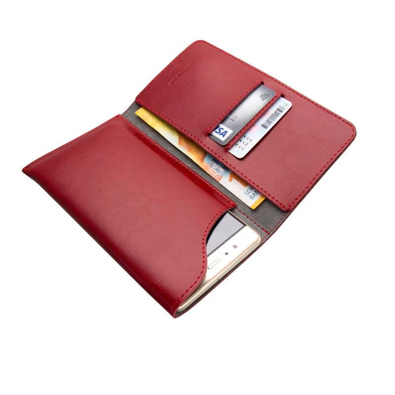 Pouzdro na mobil flipové FIXED Pocket Book pro Apple iPhone X Xs červené