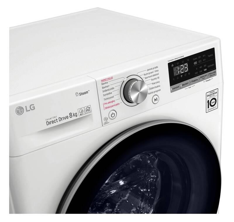 Pračka LG F4WN508S1 parní bílá