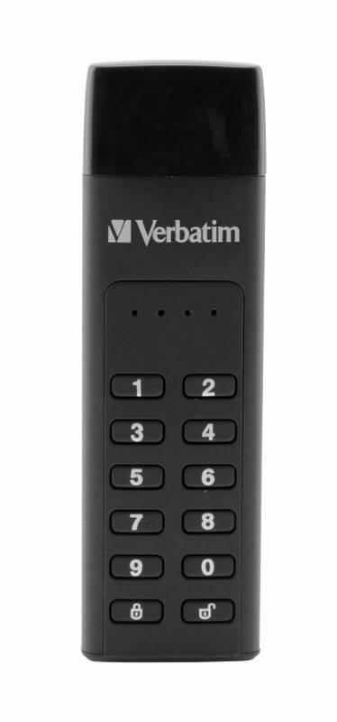 USB Flash Verbatim Keypad Secure, 32GB, USB-C černý