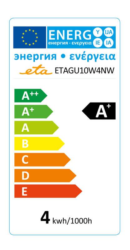 Žárovka LED ETA EKO LEDka bodová 4W, GU10, neutrální bílá, Žárovka, LED, ETA, EKO, LEDka, bodová, 4W, GU10, neutrální, bílá