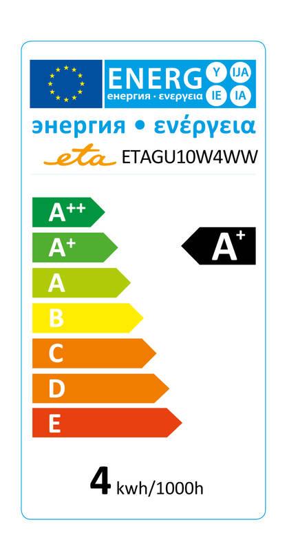 Žárovka LED ETA EKO LEDka bodová 4W, GU10, teplá bílá, Žárovka, LED, ETA, EKO, LEDka, bodová, 4W, GU10, teplá, bílá