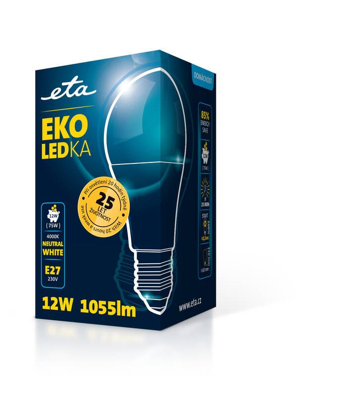Žárovka LED ETA EKO LEDka klasik 12W, E27, neutrální bílá, Žárovka, LED, ETA, EKO, LEDka, klasik, 12W, E27, neutrální, bílá