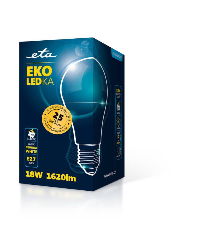 Žárovka LED ETA EKO LEDka klasik 18W, E27, neutrální bílá, Žárovka, LED, ETA, EKO, LEDka, klasik, 18W, E27, neutrální, bílá