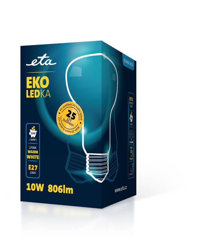 Žárovka LED ETA EKO LEDka reflektor 10W, E27, teplá bílá