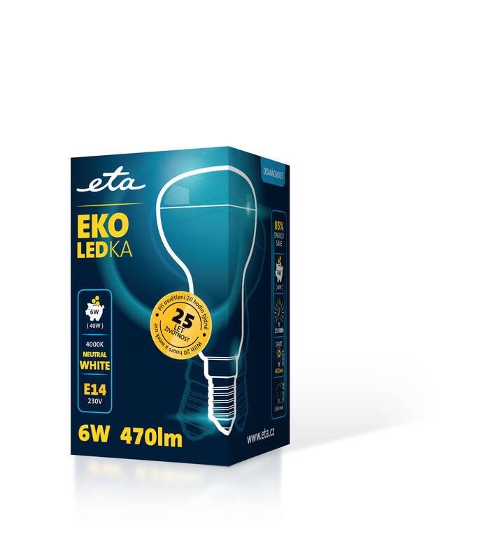 Žárovka LED ETA EKO LEDka reflektor 6W, E14, neutrální bílá, Žárovka, LED, ETA, EKO, LEDka, reflektor, 6W, E14, neutrální, bílá
