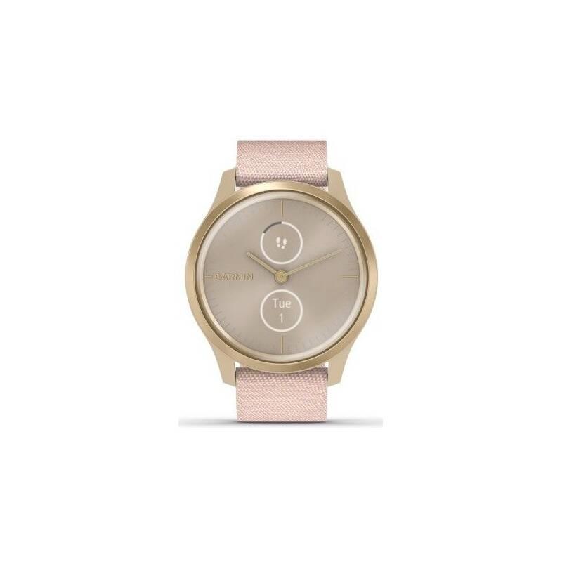 Chytré hodinky Garmin vivomove3 Style LightGold Pink Nylon, Chytré, hodinky, Garmin, vivomove3, Style, LightGold, Pink, Nylon