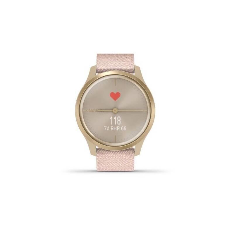 Chytré hodinky Garmin vivomove3 Style LightGold Pink Nylon