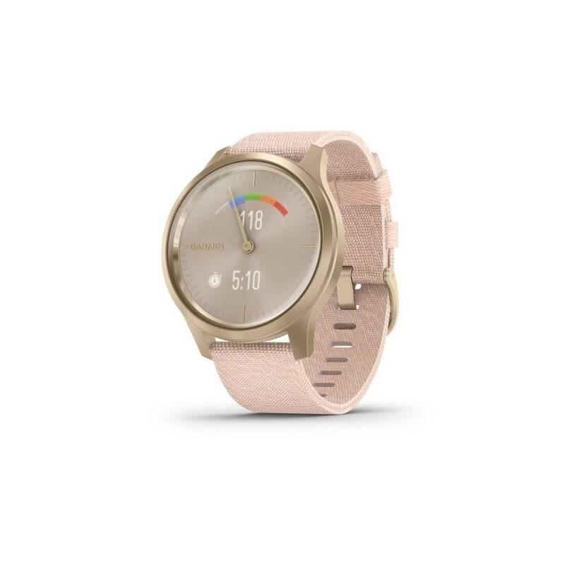 Chytré hodinky Garmin vivomove3 Style LightGold Pink Nylon