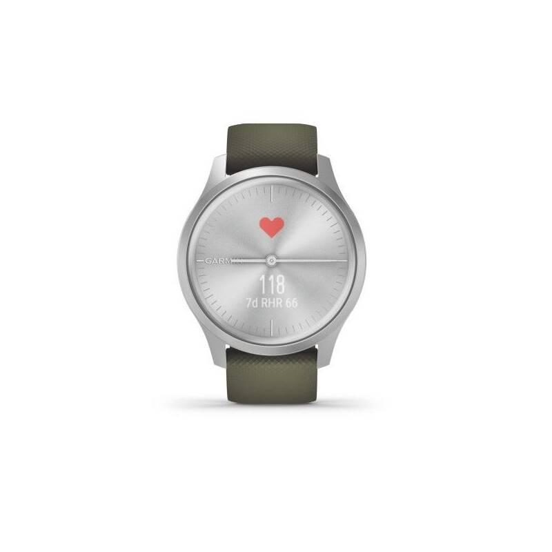 Chytré hodinky Garmin vivomove3 Style Silver Green