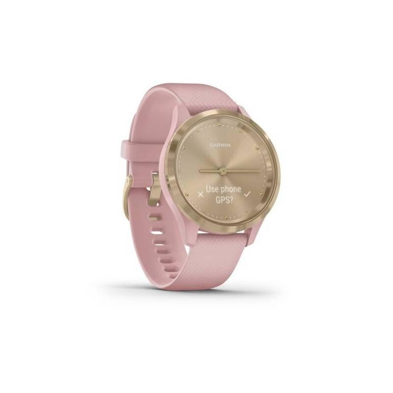 Chytré hodinky Garmin vivomove3S Sport LightGold Pink