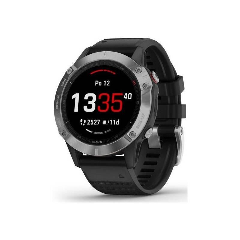 GPS hodinky Garmin fenix6 Glass černé stříbrné