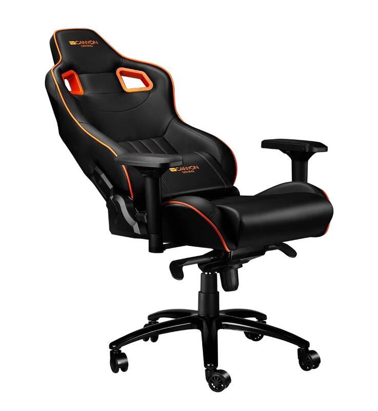 Herní židle Canyon Corax černá oranžová, Herní, židle, Canyon, Corax, černá, oranžová