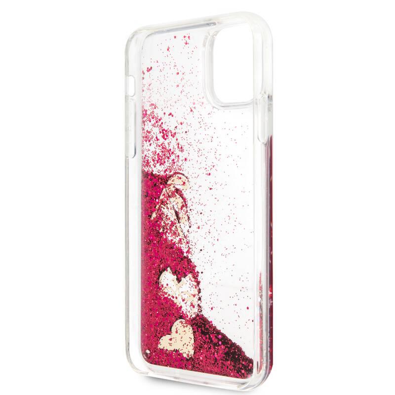 Kryt na mobil Guess Glitter Hearts pro Apple iPhone 11 Pro Max červený