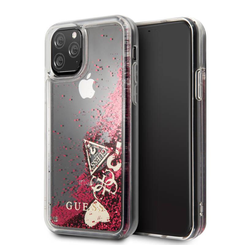 Kryt na mobil Guess Glitter Hearts pro Apple iPhone 11 Pro Max červený, Kryt, na, mobil, Guess, Glitter, Hearts, pro, Apple, iPhone, 11, Pro, Max, červený