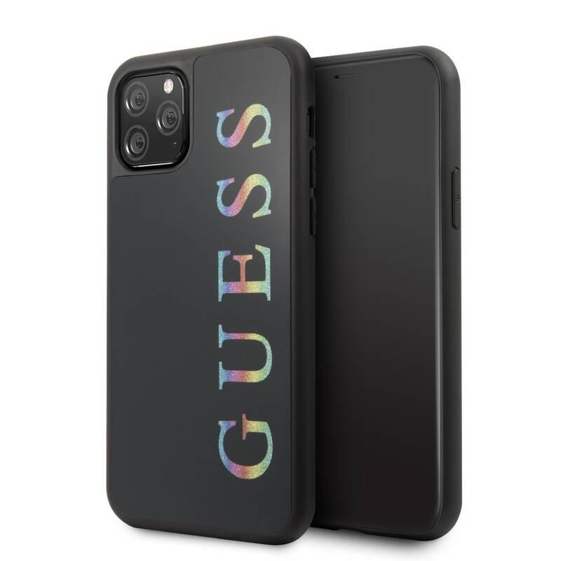 Kryt na mobil Guess Multicolor Glitter pro Apple iPhone 11 černý