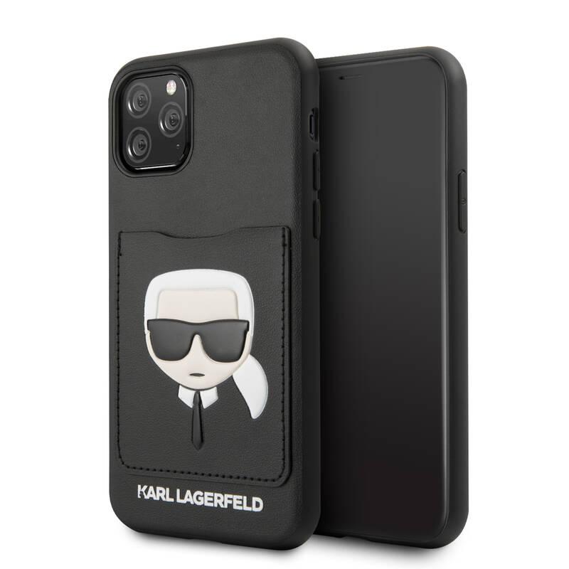 Kryt na mobil Karl Lagerfeld CardSlot pro Apple iPhone 11 černý, Kryt, na, mobil, Karl, Lagerfeld, CardSlot, pro, Apple, iPhone, 11, černý