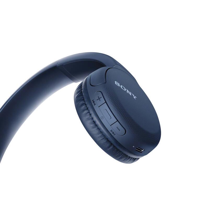 Sluchátka Sony WH-CH510 modrá, Sluchátka, Sony, WH-CH510, modrá