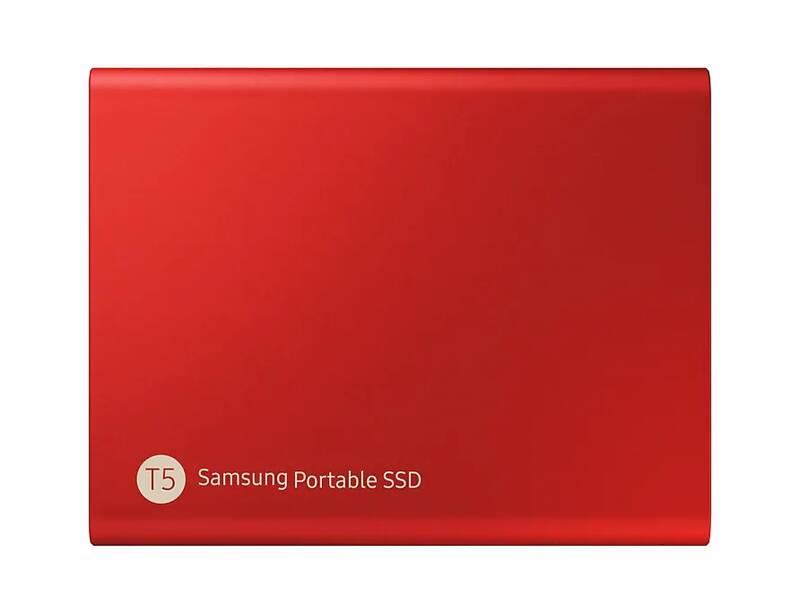 SSD externí Samsung T5, 1TB červený, SSD, externí, Samsung, T5, 1TB, červený