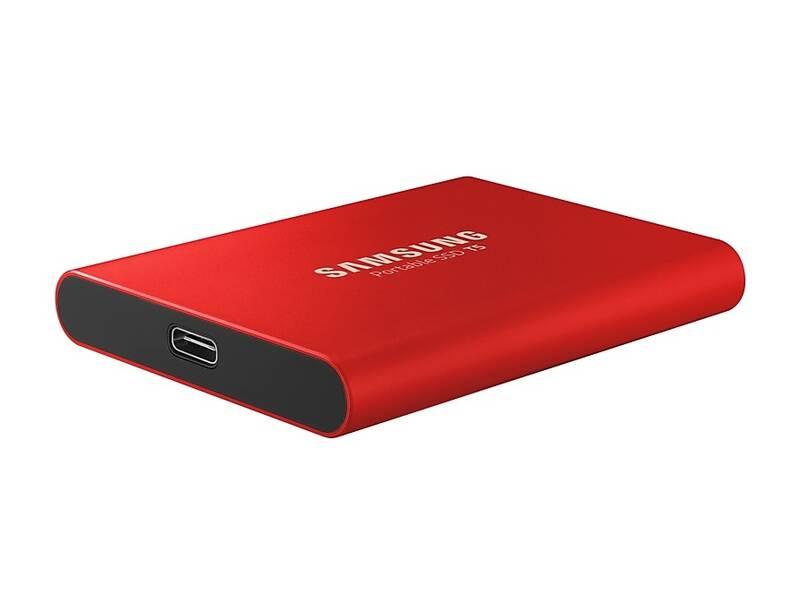 SSD externí Samsung T5, 500GB červený, SSD, externí, Samsung, T5, 500GB, červený