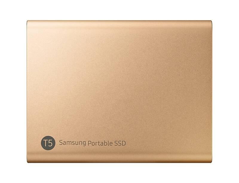 SSD externí Samsung T5, 500GB zlatý