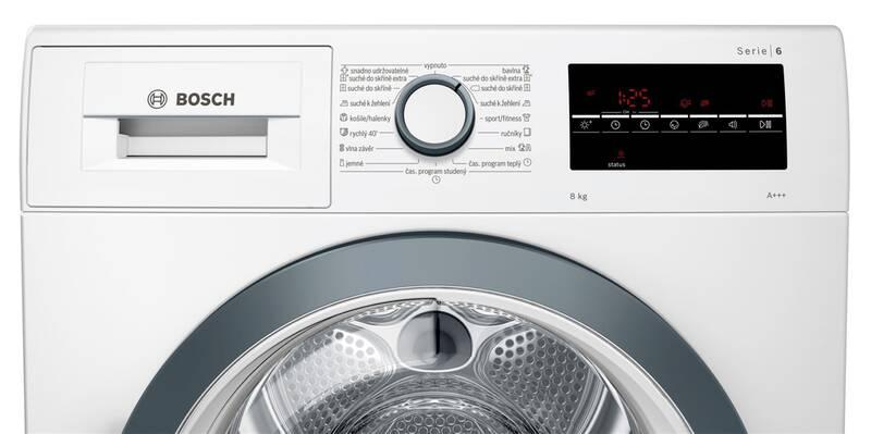 Sušička prádla Bosch Serie 6 WTR87TW0CS bílá, Sušička, prádla, Bosch, Serie, 6, WTR87TW0CS, bílá