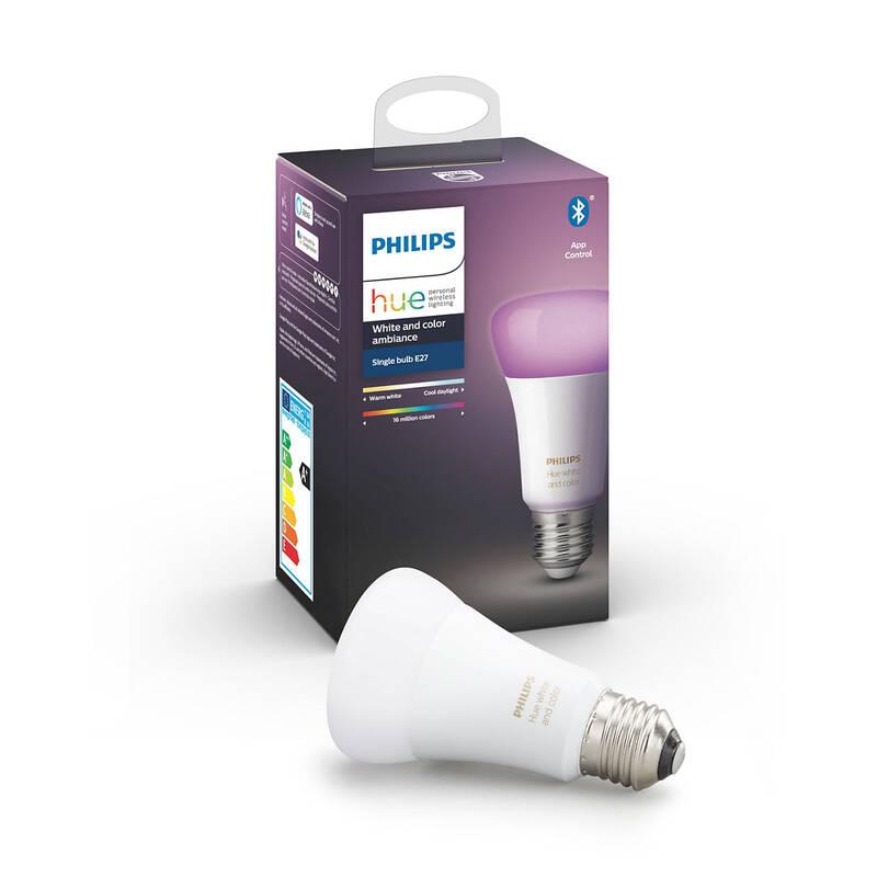 Žárovka LED Philips Hue Bluetooth 9W, E27, White and Color Ambiance, Žárovka, LED, Philips, Hue, Bluetooth, 9W, E27, White, Color, Ambiance