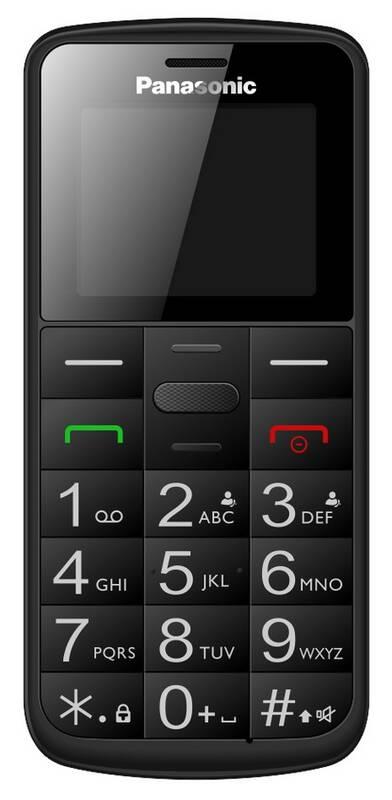 Mobilní telefon Panasonic KX-TU110EXB Dual SIM černý, Mobilní, telefon, Panasonic, KX-TU110EXB, Dual, SIM, černý