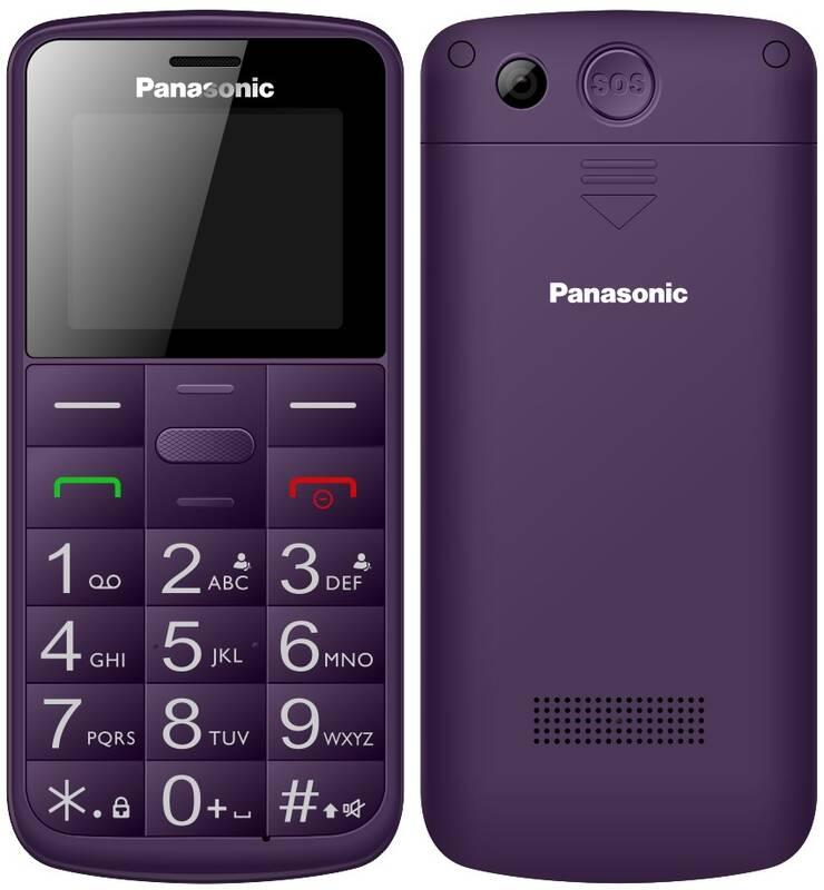 Mobilní telefon Panasonic KX-TU110EXV Dual SIM fialový, Mobilní, telefon, Panasonic, KX-TU110EXV, Dual, SIM, fialový