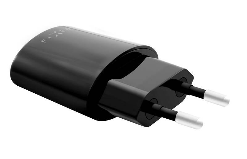 Nabíječka do sítě FIXED 1x USB, 2,4A černá