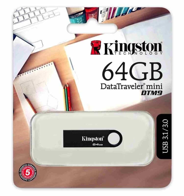 USB Flash Kingston DataTraveler Mini9 64GB černý, USB, Flash, Kingston, DataTraveler, Mini9, 64GB, černý