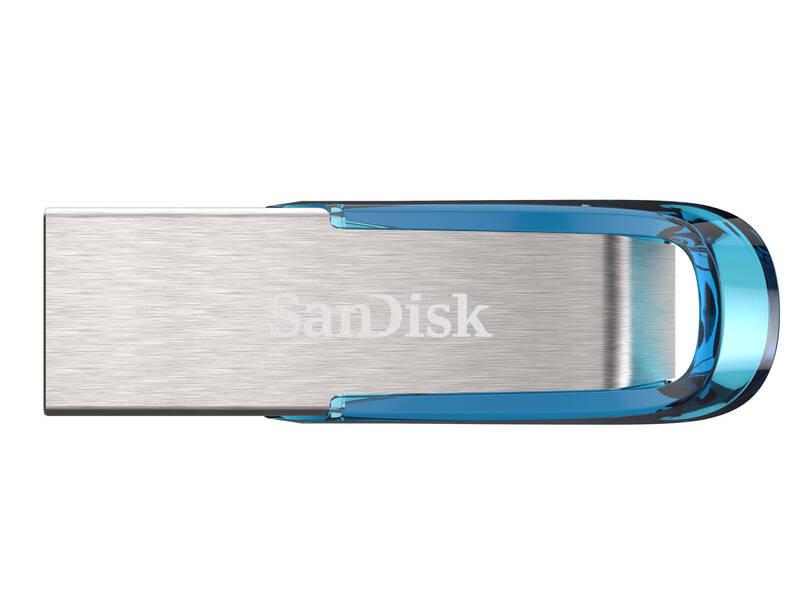 USB Flash Sandisk Ultra Flair 128GB stříbrný modrý, USB, Flash, Sandisk, Ultra, Flair, 128GB, stříbrný, modrý