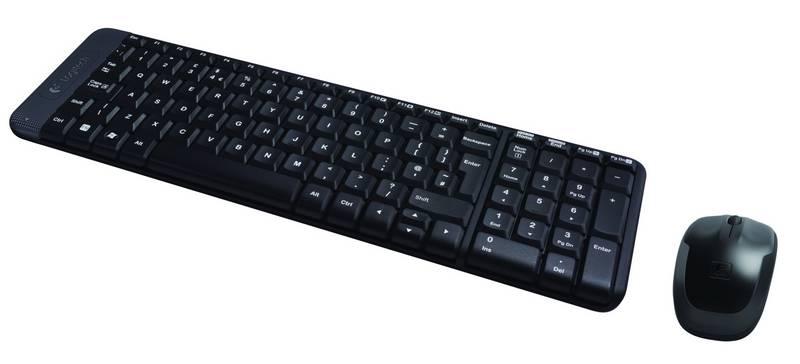 Klávesnice s myší Logitech Wireless Combo MK220, CZ SK černá, Klávesnice, s, myší, Logitech, Wireless, Combo, MK220, CZ, SK, černá