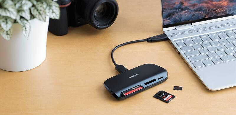 Čtečka paměťových karet Sandisk ImageMate Pro USB 3.0, SD, CF, Micro SD černá, Čtečka, paměťových, karet, Sandisk, ImageMate, Pro, USB, 3.0, SD, CF, Micro, SD, černá