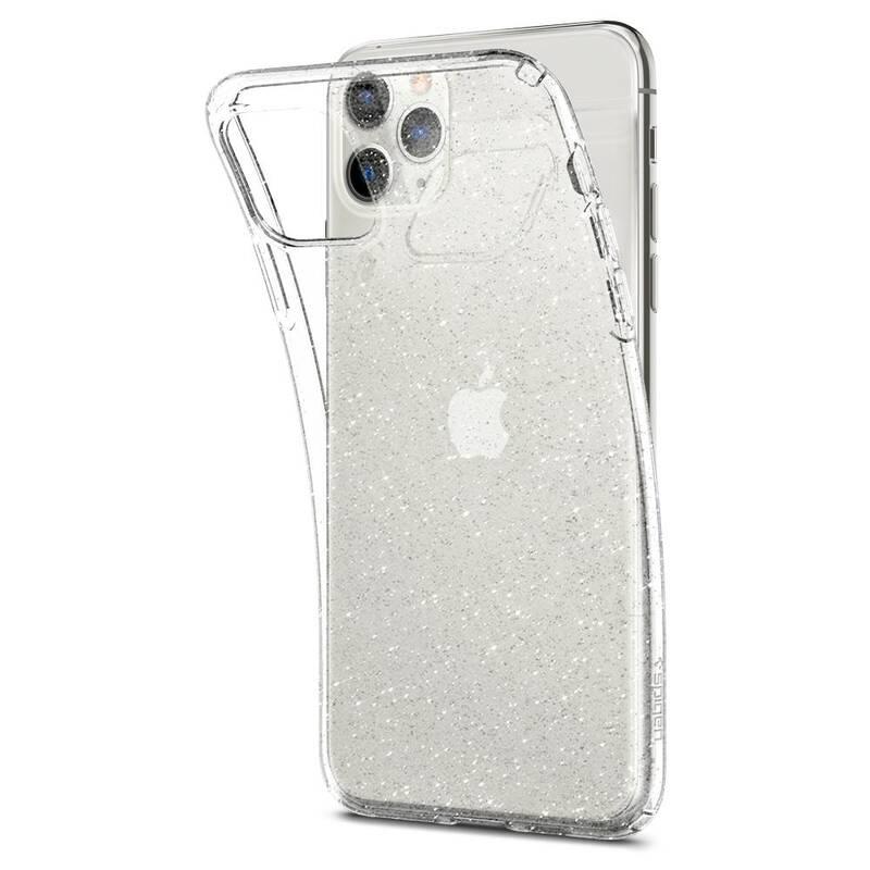 Kryt na mobil Spigen Liquid Crystal Glitter pro Apple iPhone 11 Pro Max průhledný