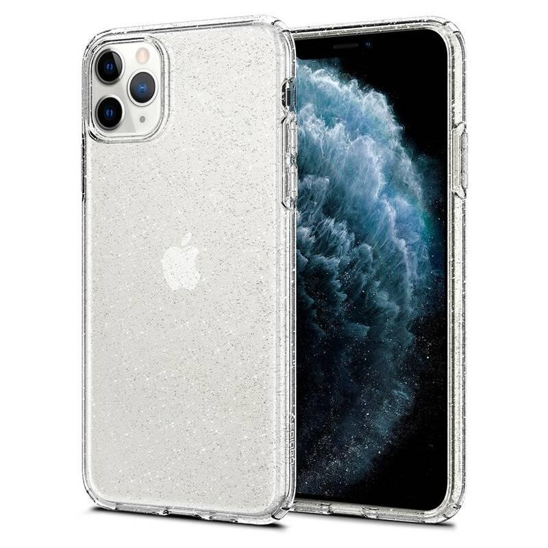 Kryt na mobil Spigen Liquid Crystal Glitter pro Apple iPhone 11 Pro průhledný