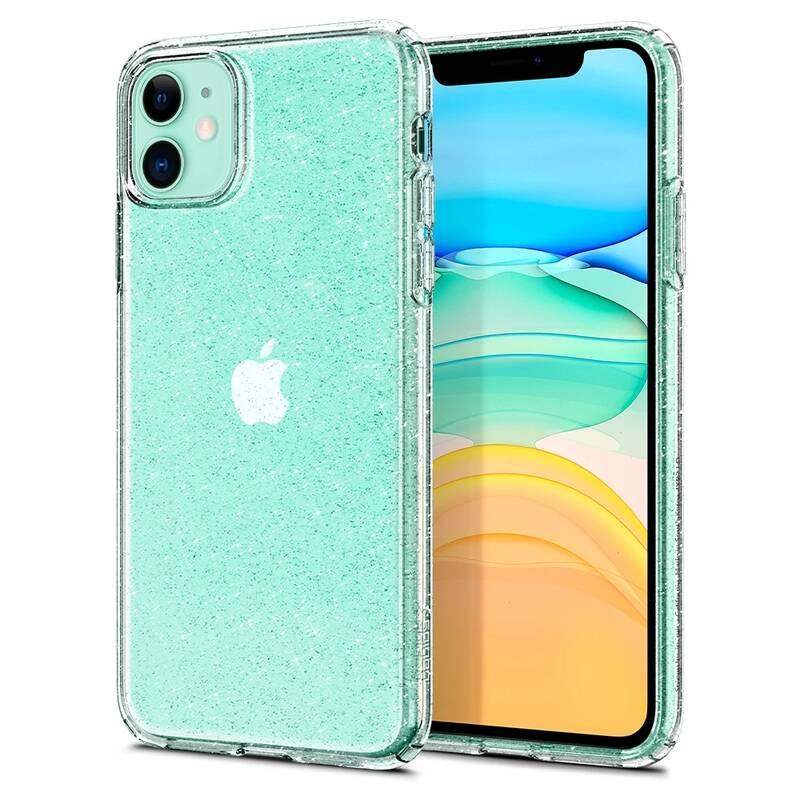 Kryt na mobil Spigen Liquid Crystal Glitter pro Apple iPhone 11 průhledný, Kryt, na, mobil, Spigen, Liquid, Crystal, Glitter, pro, Apple, iPhone, 11, průhledný