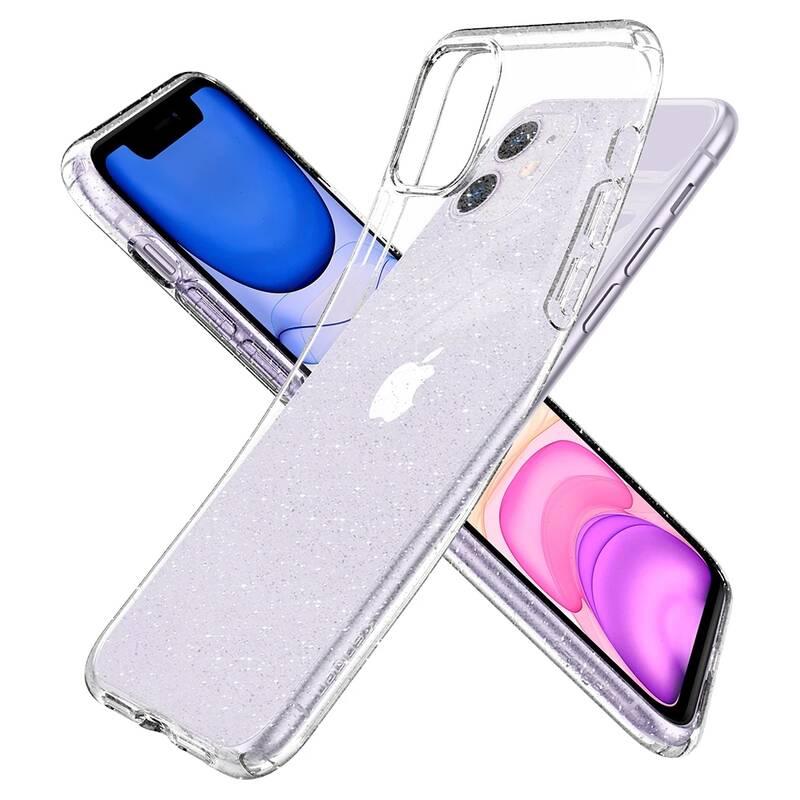 Kryt na mobil Spigen Liquid Crystal Glitter pro Apple iPhone 11 průhledný