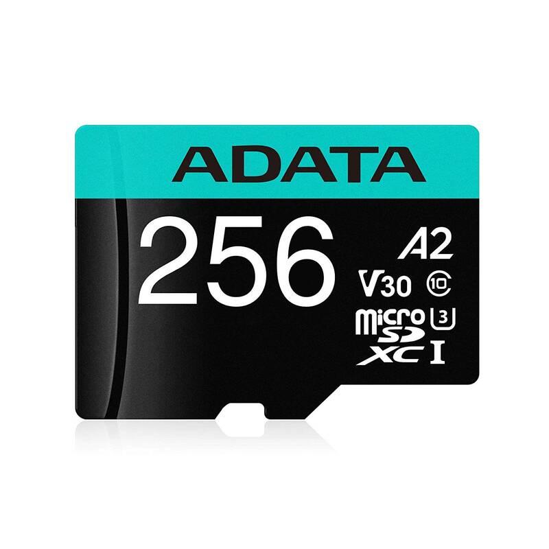 Paměťová karta ADATA Premier Pro MicroSDXC 256GB adaptér, Paměťová, karta, ADATA, Premier, Pro, MicroSDXC, 256GB, adaptér