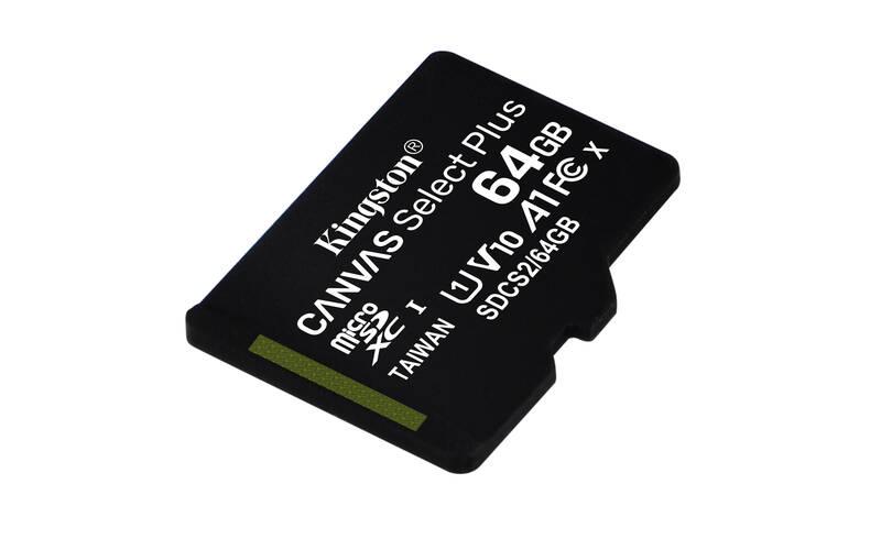 Paměťová karta Kingston Canvas Select Plus MicroSDXC 64GB UHS-I U1, Paměťová, karta, Kingston, Canvas, Select, Plus, MicroSDXC, 64GB, UHS-I, U1