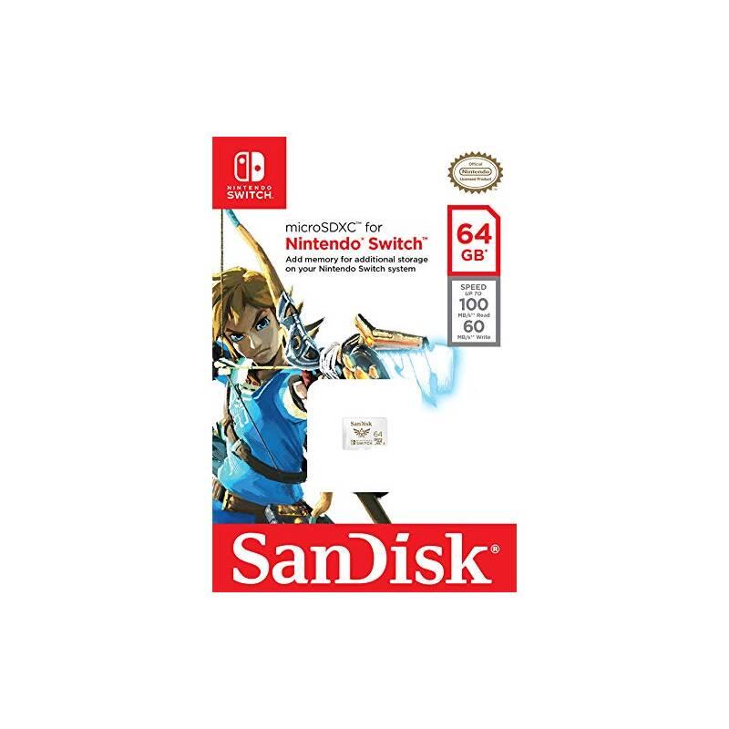 Paměťová karta Sandisk Micro SDXC 64GB UHS-I U3 pro Nintendo Switch, Paměťová, karta, Sandisk, Micro, SDXC, 64GB, UHS-I, U3, pro, Nintendo, Switch