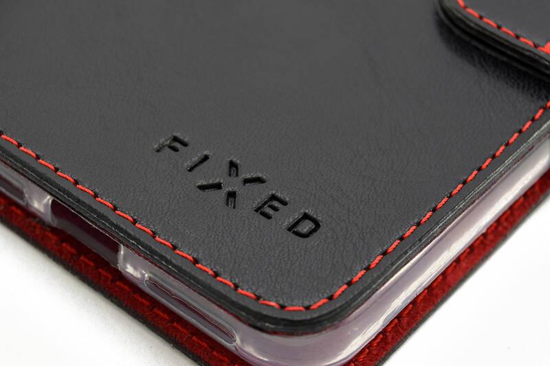 Pouzdro na mobil flipové FIXED FIT pro Xiaomi Redmi Note 8T černé
