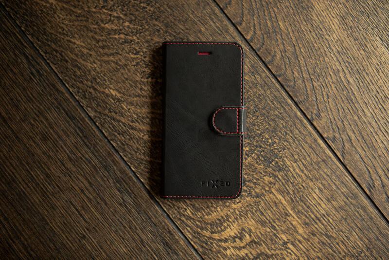 Pouzdro na mobil flipové FIXED FIT pro Xiaomi Redmi Note 8T černé