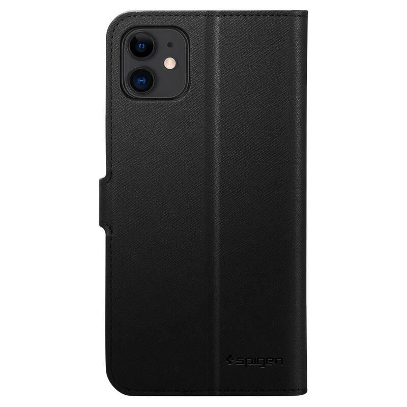 Pouzdro na mobil flipové Spigen Wallet S pro Apple iPhone 11 černé