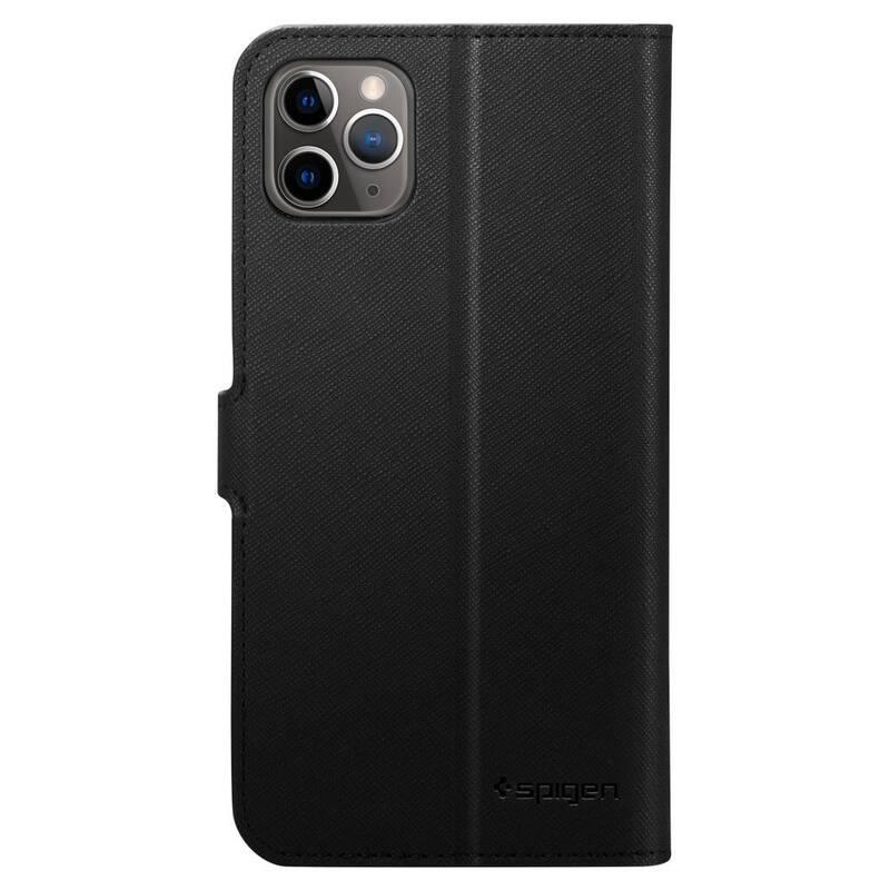 Pouzdro na mobil flipové Spigen Wallet S pro Apple iPhone 11 Pro černé