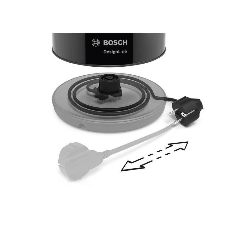 Rychlovarná konvice Bosch DesignLine TWK3P423 černá, Rychlovarná, konvice, Bosch, DesignLine, TWK3P423, černá