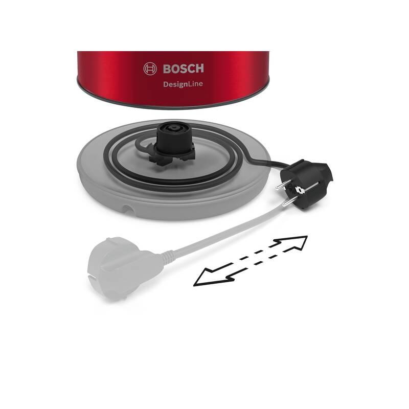 Rychlovarná konvice Bosch DesignLine TWK3P424 černá červená, Rychlovarná, konvice, Bosch, DesignLine, TWK3P424, černá, červená