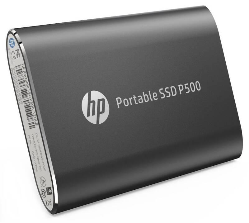 SSD externí HP Portable P500 120GB černý, SSD, externí, HP, Portable, P500, 120GB, černý