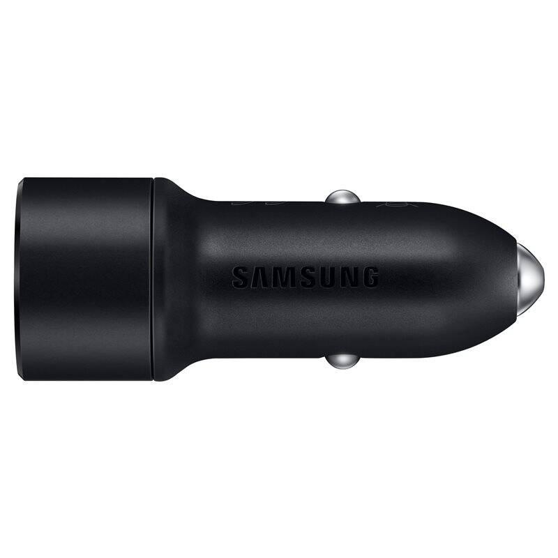 Adaptér do auta Samsung EP-L1100, 2x USB, s funkcí rychlonabíjení, 15W černý
