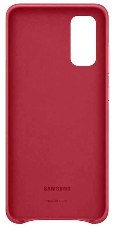 Kryt na mobil Samsung Leather Cover pro Galaxy S20 červený