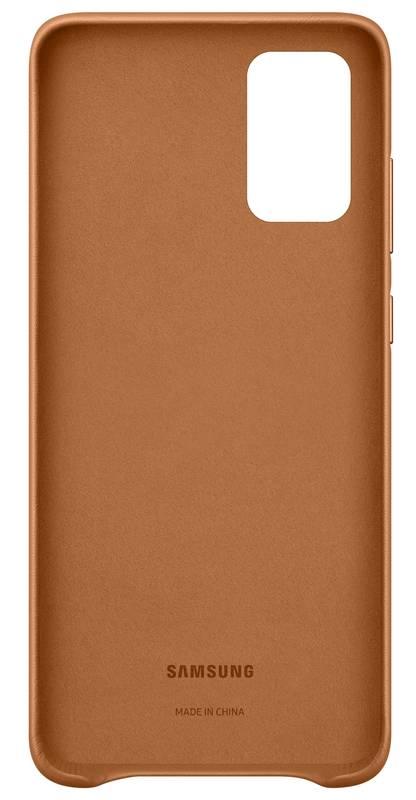 Kryt na mobil Samsung Leather Cover pro Galaxy S20 hnědý